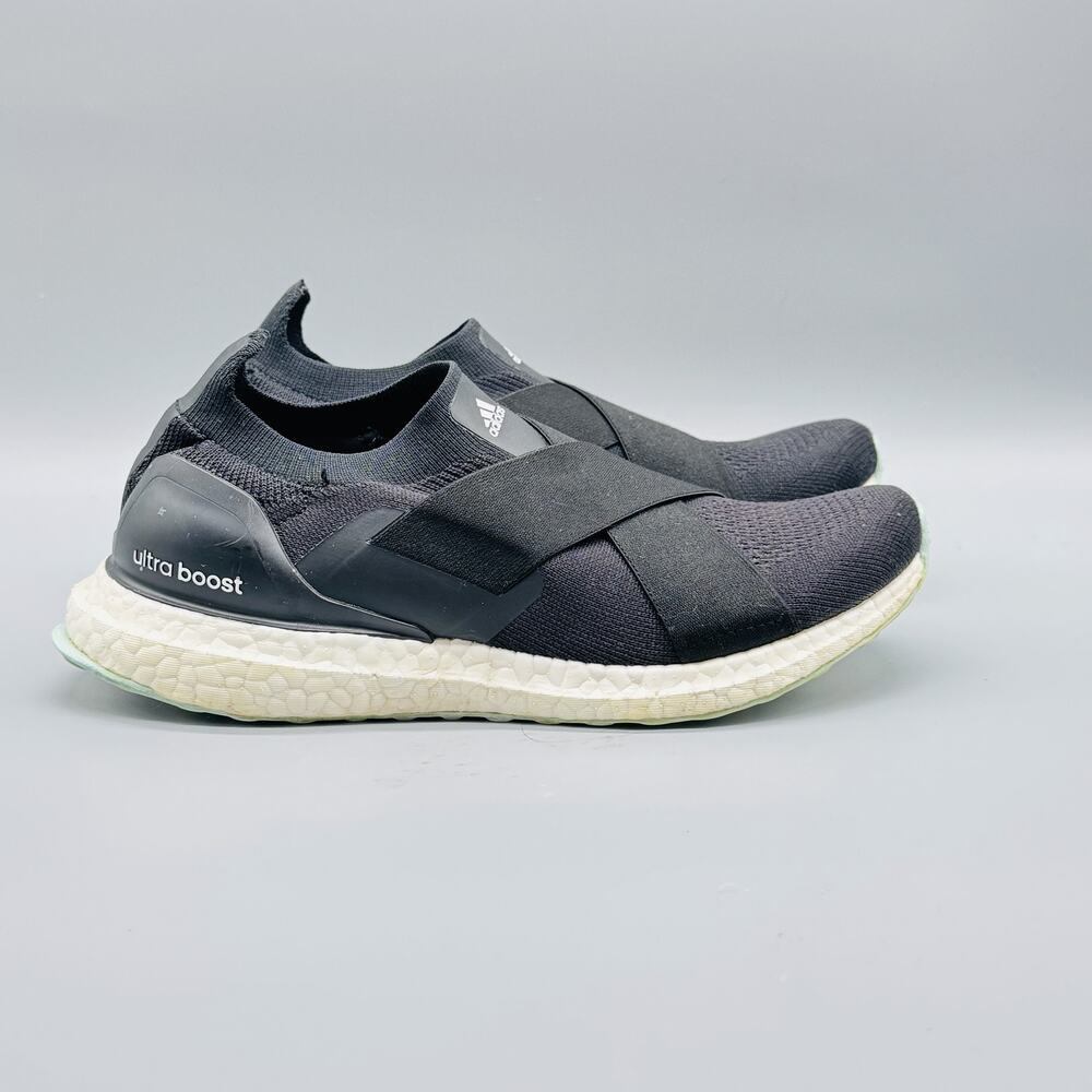Adidas Ultra Boost Shoes Womens 6 Black Running Slip On Laceless Sneakers